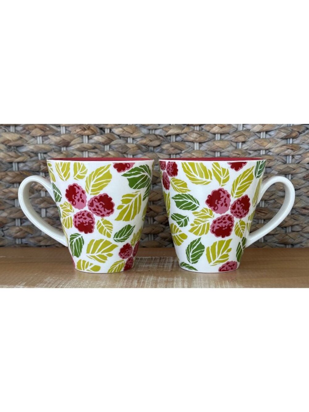 Set Of 2 Starbucks Coffee 2007 Holiday Mulberries Ceramic Mugs 13oz Christmas